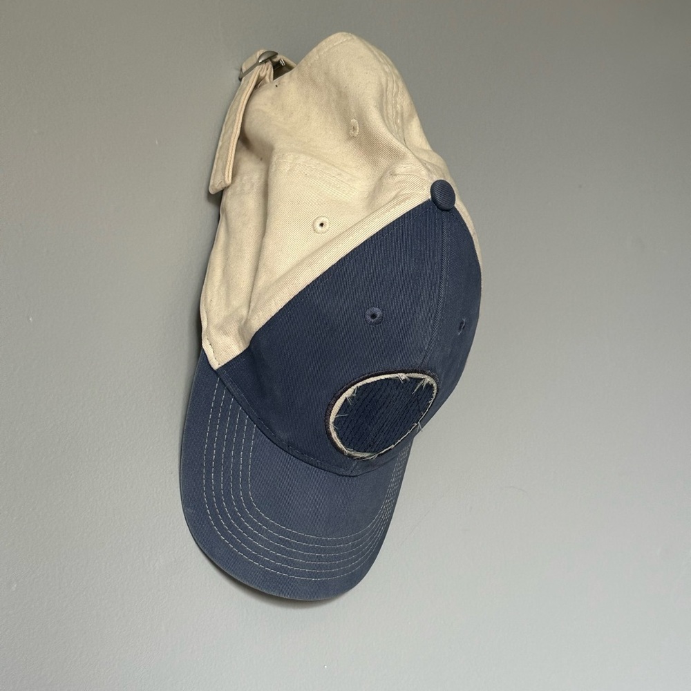 Vintage Two-Tone Blue and Cream Cap
